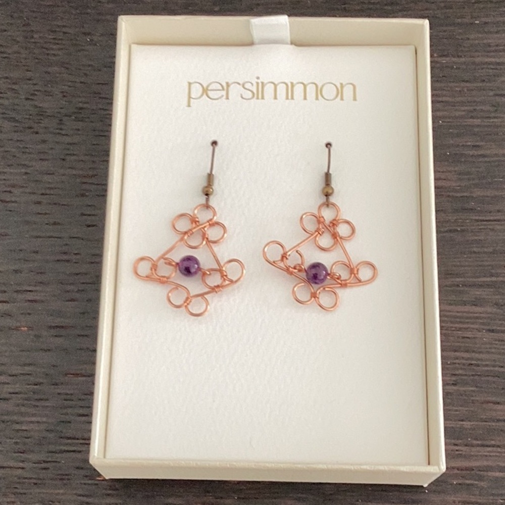 Persimmon Earrings for Pierced Ears